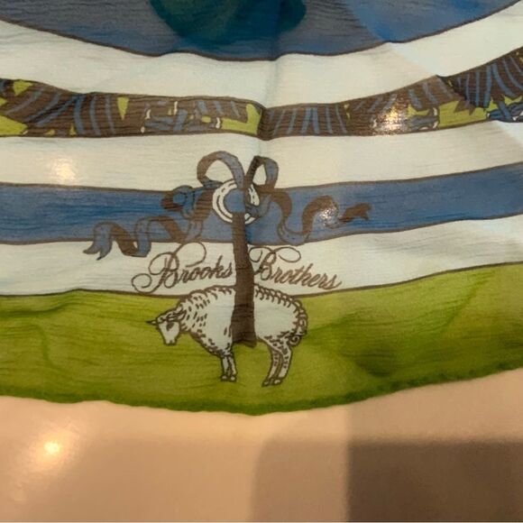 BROOKS BROTHERS Crinkled Silk Chiffon Scarf - Picture 2 of 6